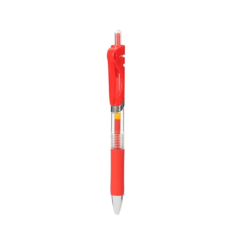 Wholesale Press Water Pen Black Student Learning Stationery Neutral Pen 0.5 Bullet Head Press Pen K35 Red Spring Pen 3