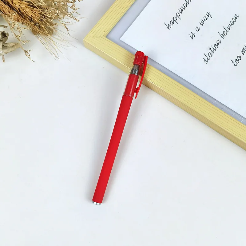 GP380 Matte Carbon Neutral Pen Black 0.5mm Plastic Business Office Signature Pen Student Exam Pen Manufacturer 3