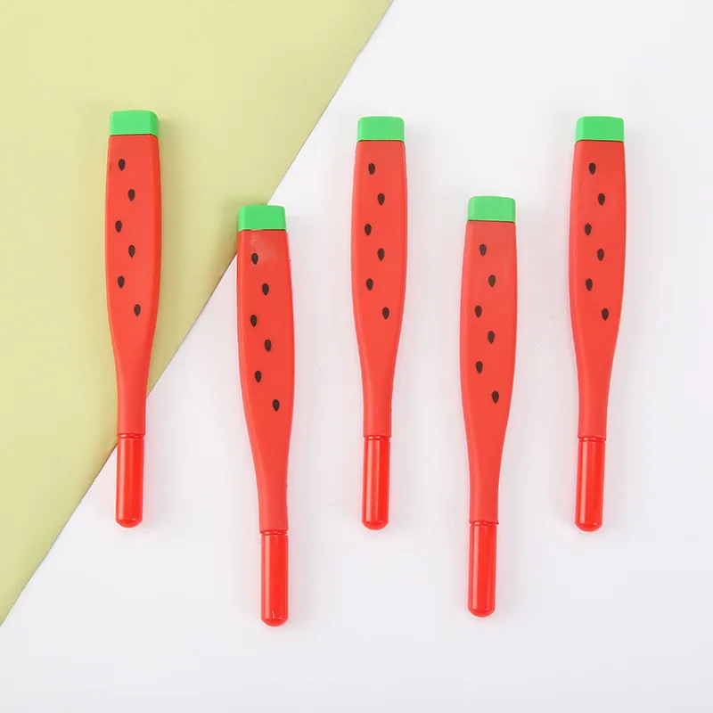 Cartoon Creative Neutral Pen Soft Rubber Cute Watermelon Shaped Neutral Pen Primary School Student Gift Learning Stationery Whol 10