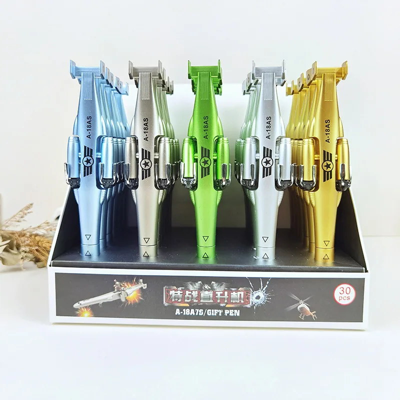 Creative and fun simulation helicopter neutral pen trend foldable and transformable mini airplane model boy toy pen 2