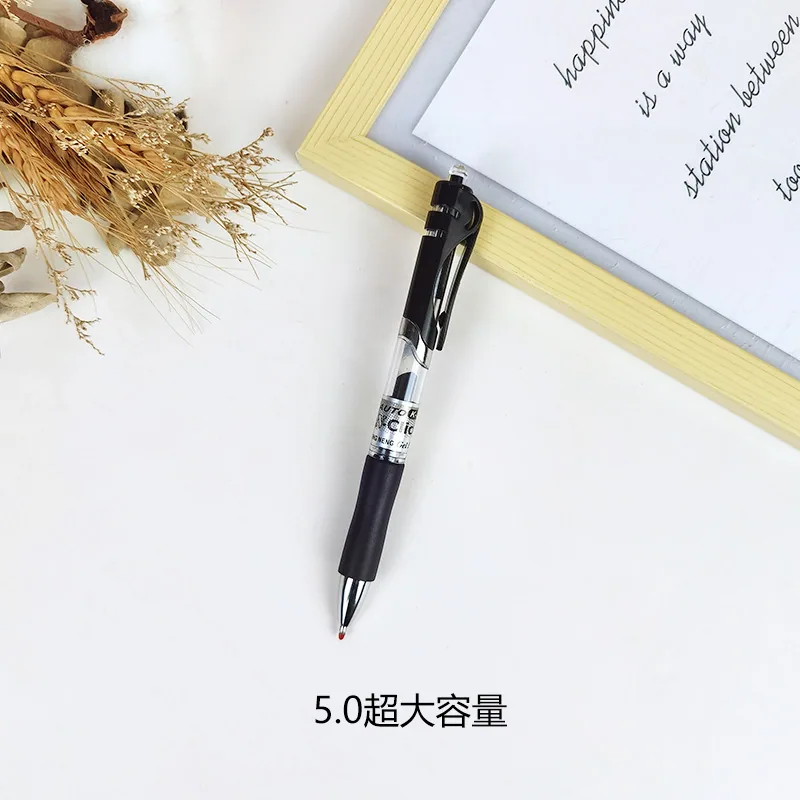 0.5mm Press Pen Neutral Pen Wholesale Plastic Bullet Head Signature Pen Student Office Stationery Learning Supplies 6