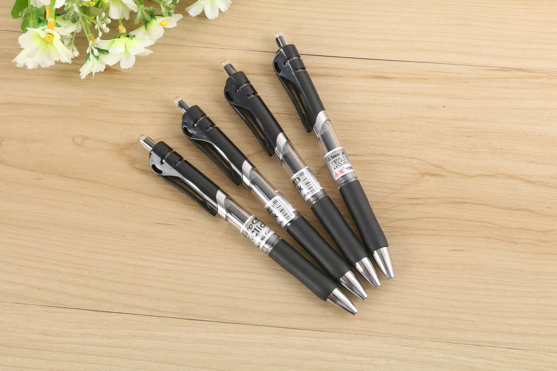 0.5mm Press Pen Neutral Pen Wholesale Plastic Bullet Head Signature Pen Student Office Stationery Learning Supplies 24