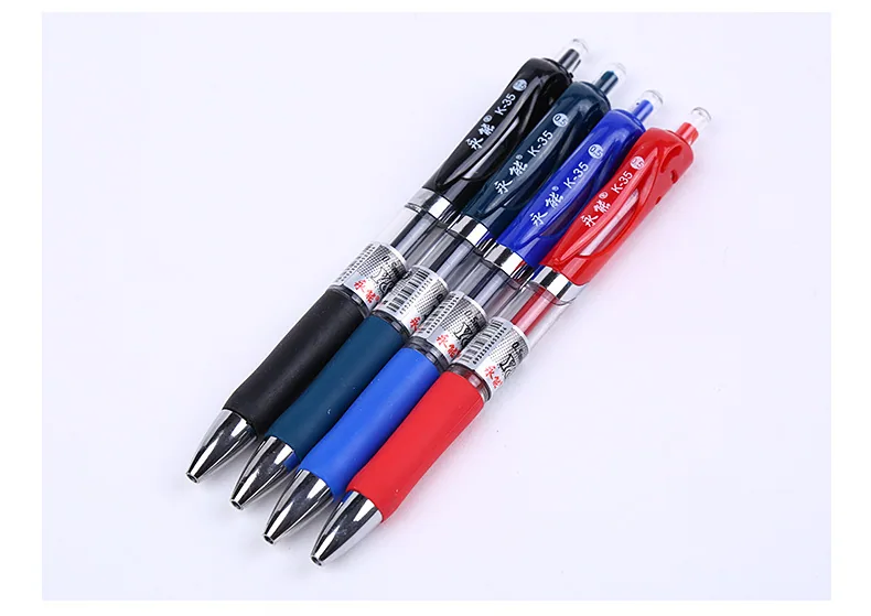 0.5mm Press Pen Neutral Pen Wholesale Plastic Bullet Head Signature Pen Student Office Stationery Learning Supplies 18
