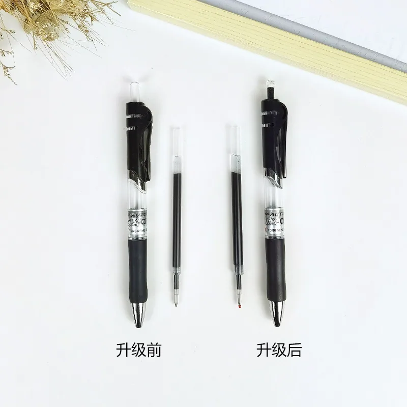 0.5mm Press Pen Neutral Pen Wholesale Plastic Bullet Head Signature Pen Student Office Stationery Learning Supplies 2