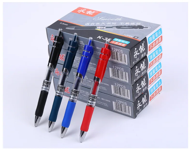 0.5mm Press Pen Neutral Pen Wholesale Plastic Bullet Head Signature Pen Student Office Stationery Learning Supplies 15