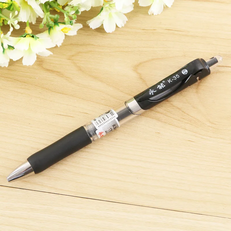0.5mm Press Pen Neutral Pen Wholesale Plastic Bullet Head Signature Pen Student Office Stationery Learning Supplies 22