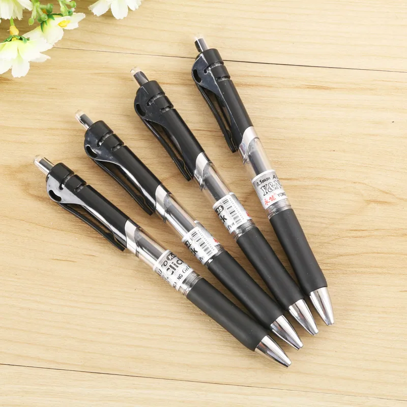 0.5mm Press Pen Neutral Pen Wholesale Plastic Bullet Head Signature Pen Student Office Stationery Learning Supplies 23