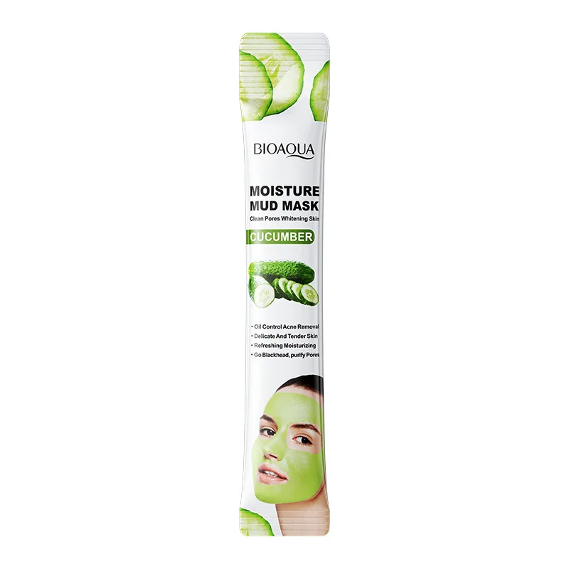 BIOAOUA Cucumber Mud Film Specifications and Dimensions Single pcs Foreign Trade Wholesale Moisturizing Whitening Cleaning fa