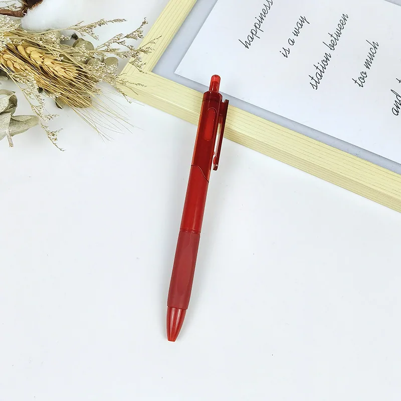 Press type 0.5mm brush question correction, red neutral pen, high aesthetic value, simple correction pen, classic signature pen