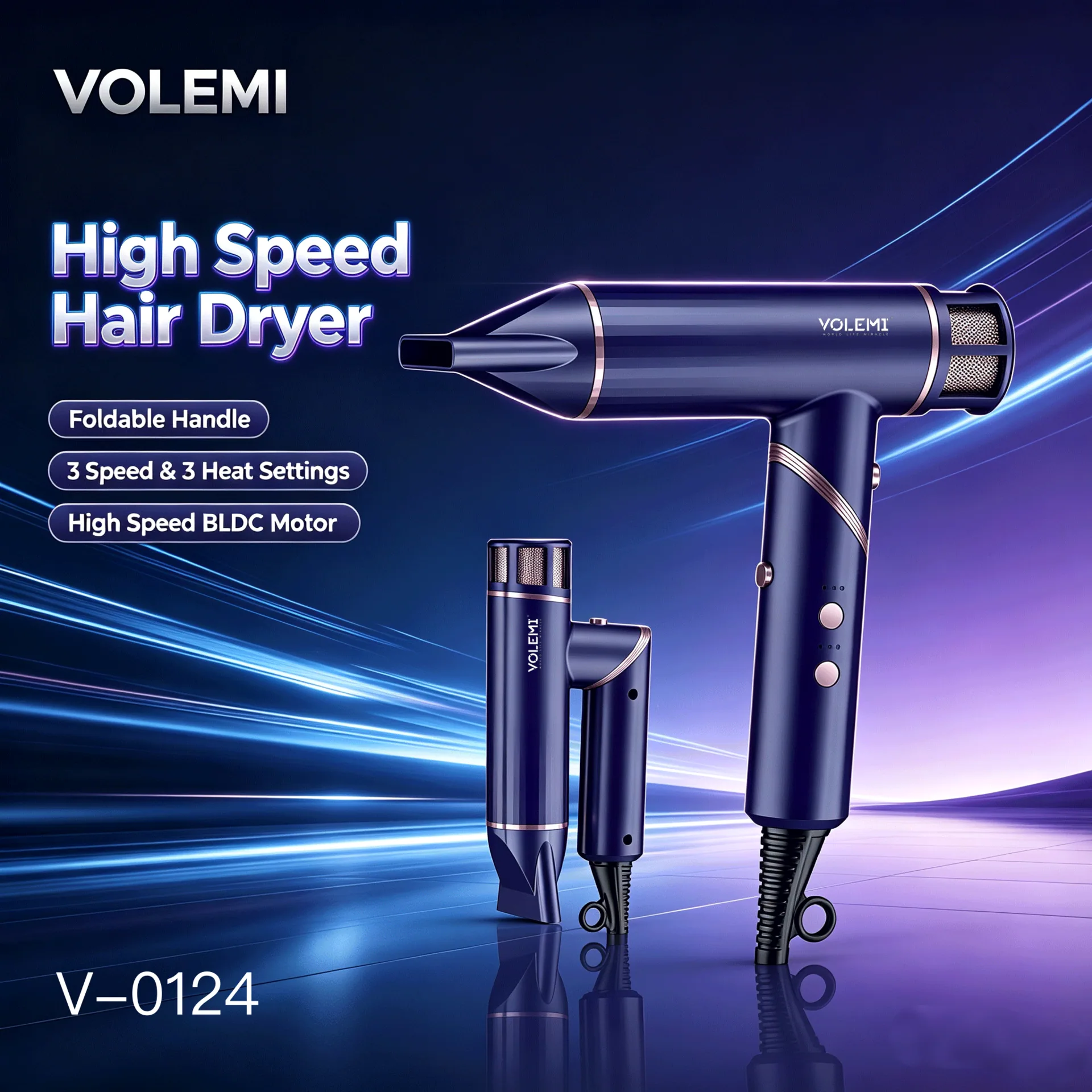 VOLEMI Compact Beauty Grooming Kit 6-Piece Gift Set V-0124
