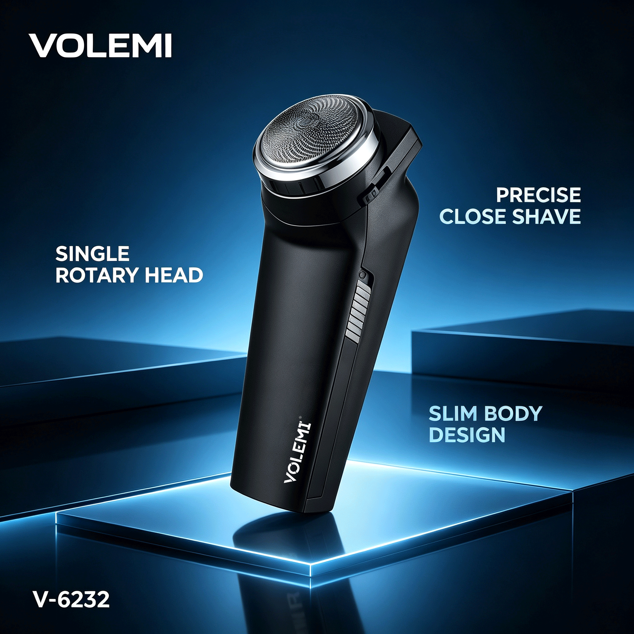 VOLEMI Men's Shaver Compact Floating Foil USB Travel V-6232
