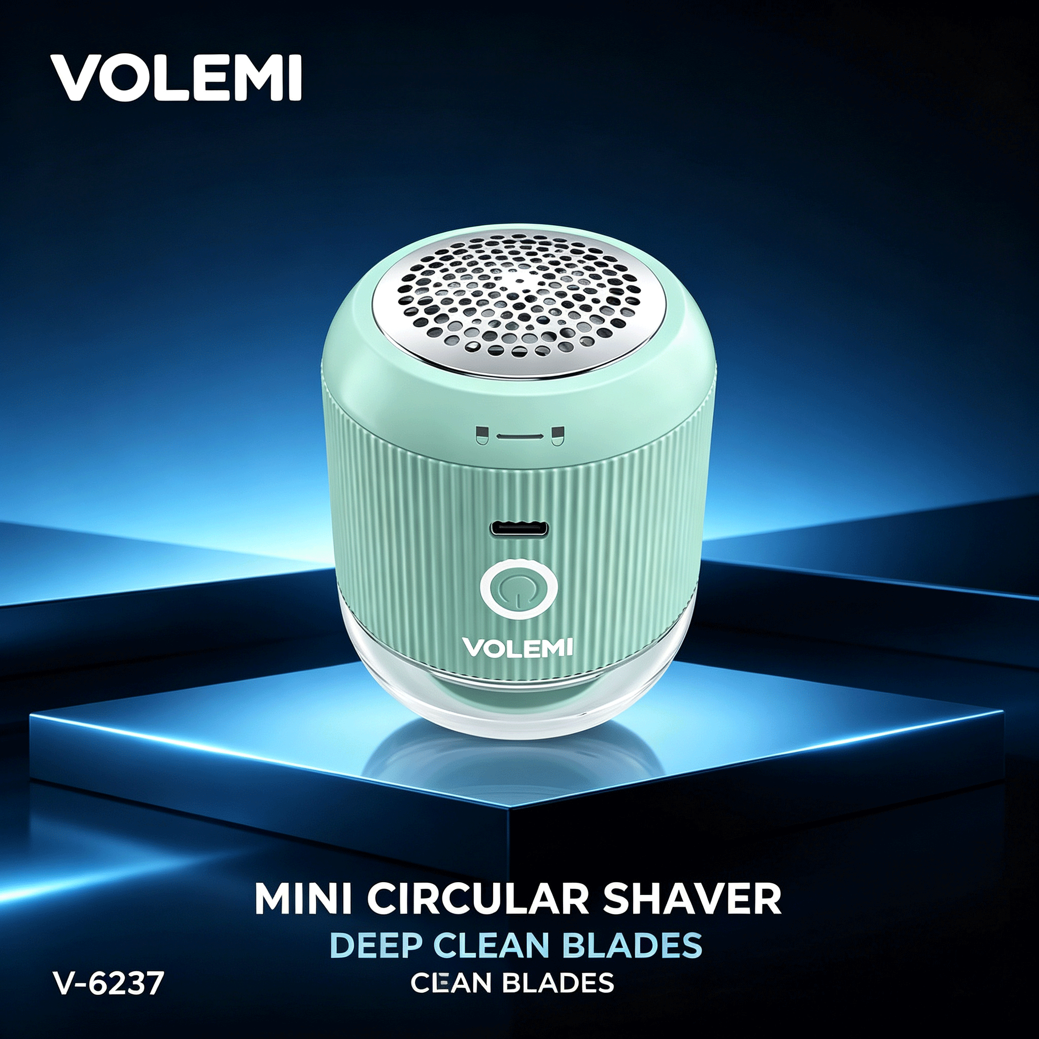 VOLEMI Men's Shaver Floating Foil Wet & Dry USB Type-C V-6237