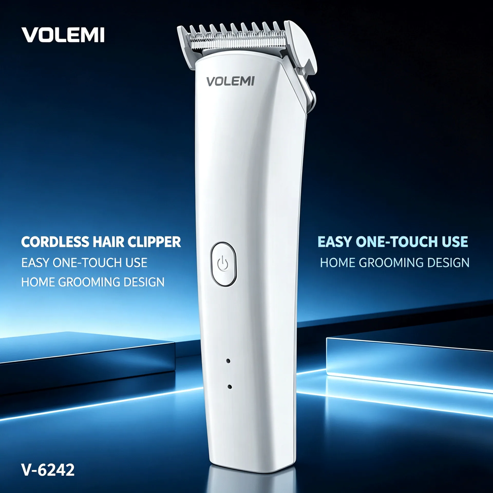 VOLEMI Professional Hair Clipper Quiet Motor Steel Blade V-6242