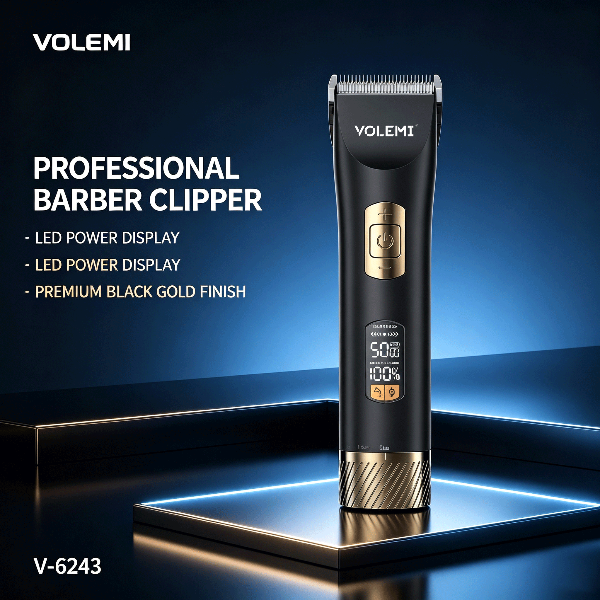 VOLEMI Professional Hair Clipper Long Runtime Steel Blade V-6243