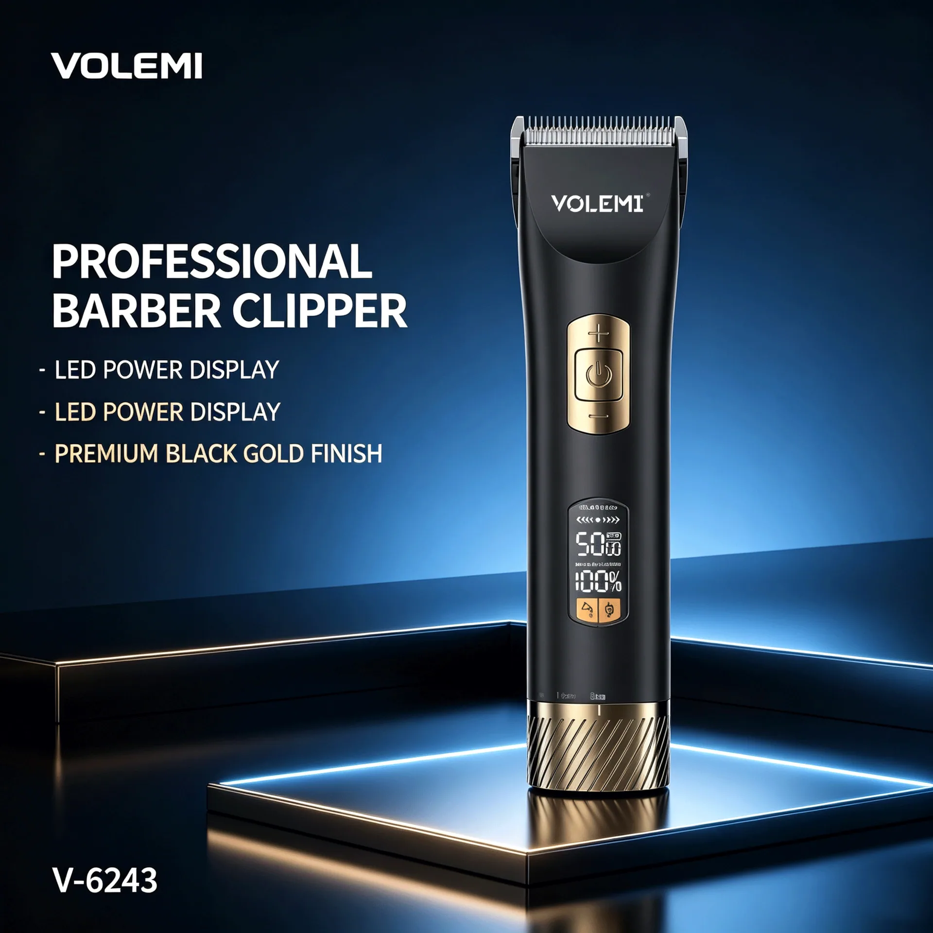 VOLEMI Professional Hair Clipper Long Runtime Steel Blade V-6243