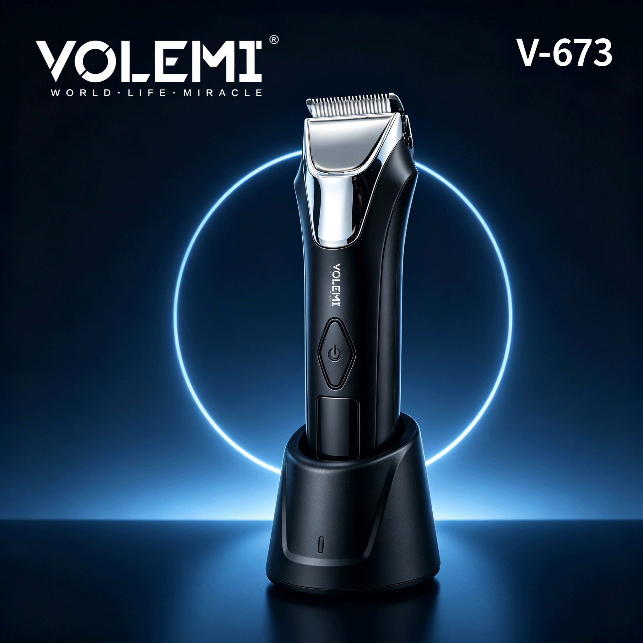 VOLEMI Type-C Rechargeable Hair Clipper Steel Blade V-673