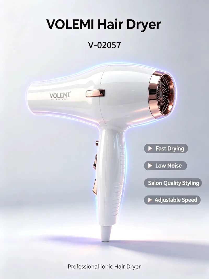 VOLEMI Negative Ion Professional Hair Dryer White V-02057