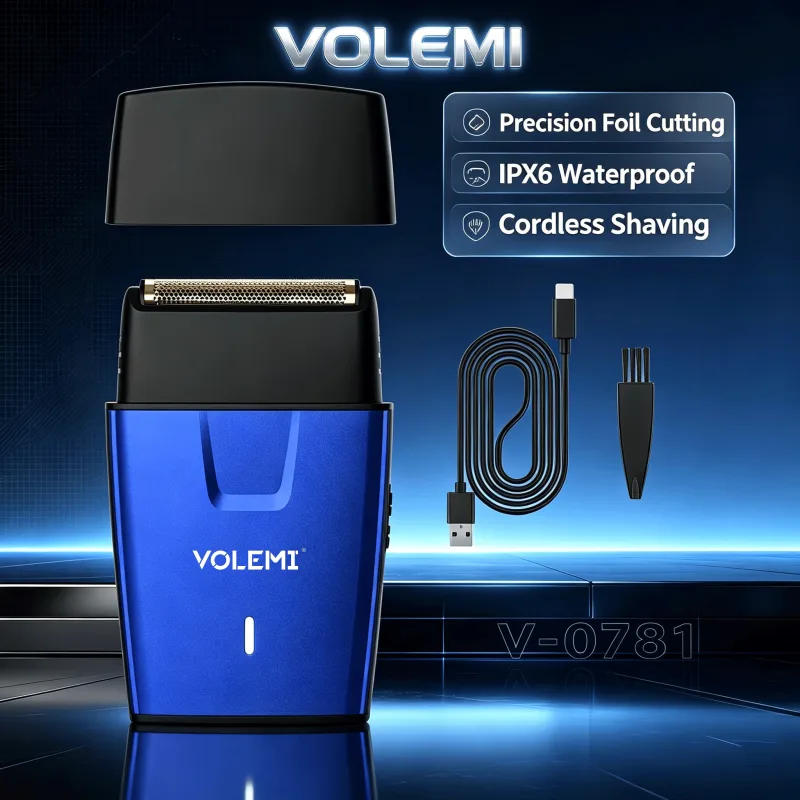 VOLEMI Compact Cordless Hair Clipper Steel Blade USB V-0781
