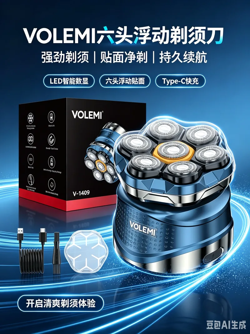 VOLEMI Professional Cordless Hair Clipper Rechargeable V-1409