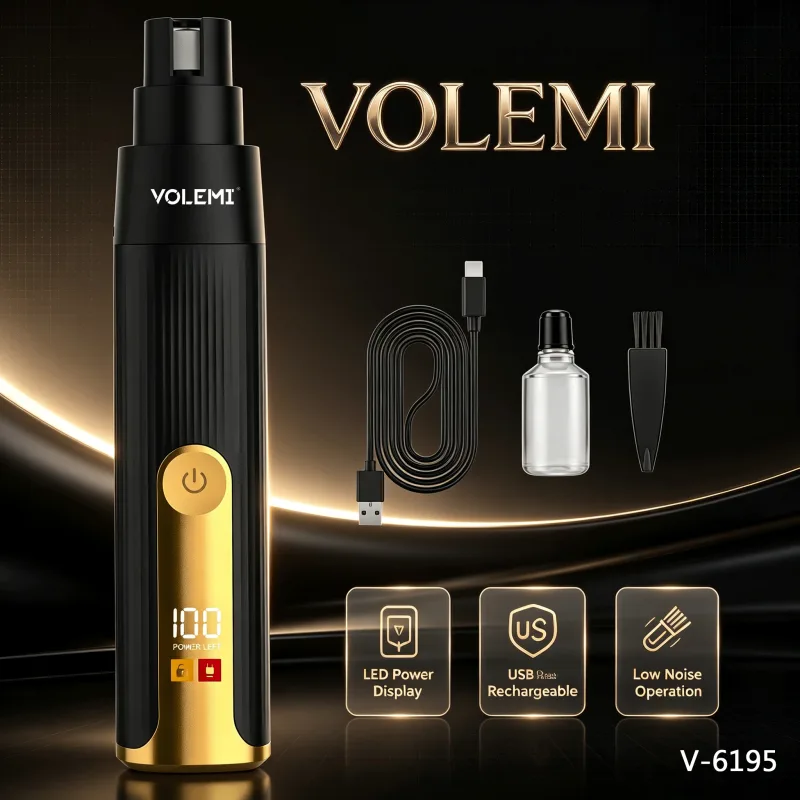VOLEMI Professional Cordless Hair Clipper Type-C Rechargeable V-6195