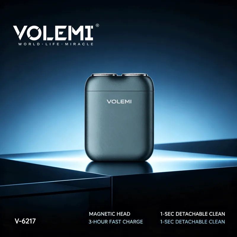VOLEMI Men's Shaver Floating Foil Wet & Dry USB Rechargeable V-6217