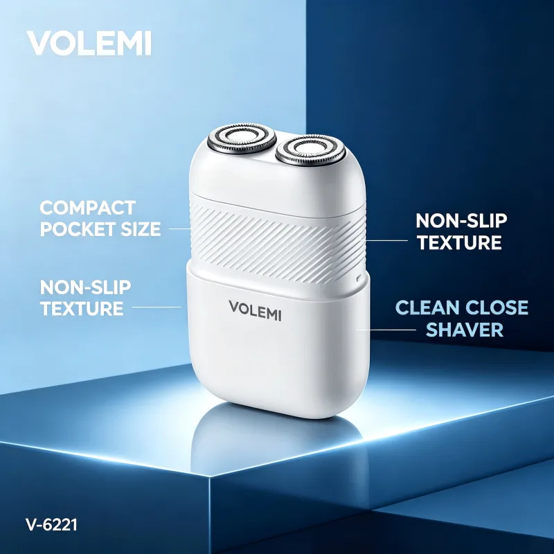 VOLEMI Men's Shaver Floating Foil Wet & Dry USB Rechargeable V-6221