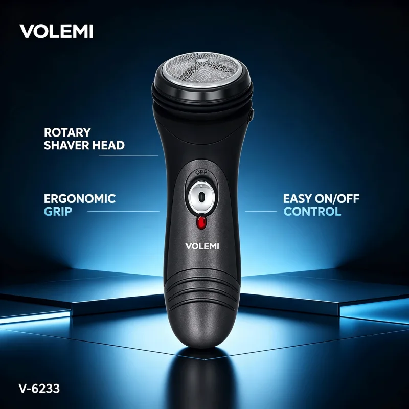 VOLEMI Men's Shaver Floating Foil Wet & Dry USB Type-C V-6233