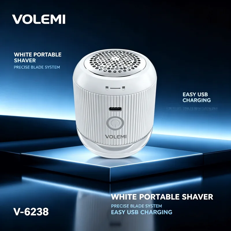 VOLEMI Men's Shaver Rotary Head Wet & Dry USB Rechargeable V-6238