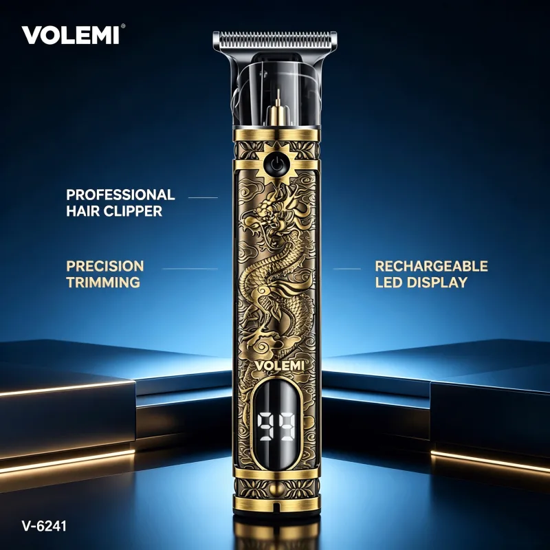 VOLEMI Professional Cordless Hair Clipper Type-C Rechargeable V-6241