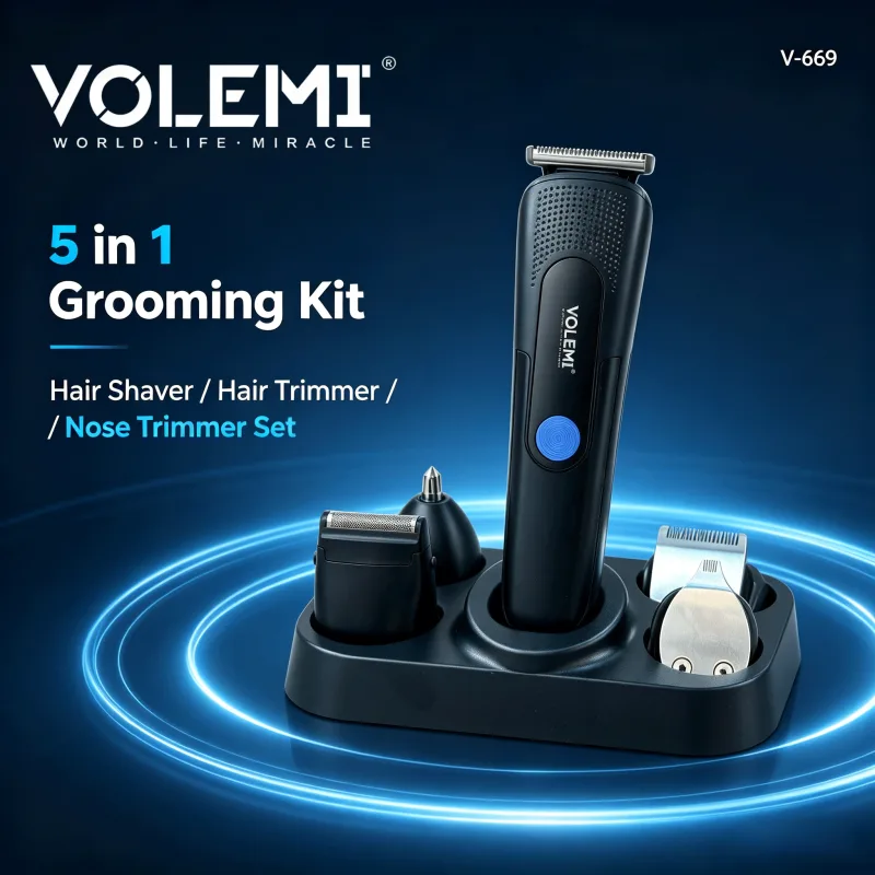 VOLEMI Men's Shaver Rotary Head Wet & Dry USB V-669