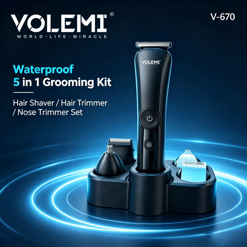 VOLEMI Men's Shaver Floating Foil Wet & Dry Travel V-670