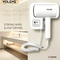 VOLEMI Wall-Mounted Hotel Hair Dryer Compact V-02044