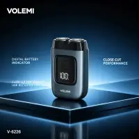 VOLEMI Men's Shaver Rotary Head Wet & Dry Travel Razor V-6226