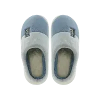 Jiadeli 1008 Men's Fashion Cotton Slippers Blue-Gray 40-41