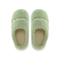 Jiadeli 1011 Women's Fashion Cotton Slippers Grass Green 40-41