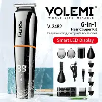 VOLEMI Men's Shaver Rotary Head Wet & Dry Type-C V-3482