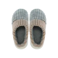 Jiadeli 1006 Men's Fashion Cotton Slippers Blue-Brown 40-41