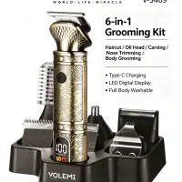 VOLEMI Hair Clipper Quiet High-Torque Steel Blade Wet & Dry Type-C v-5034